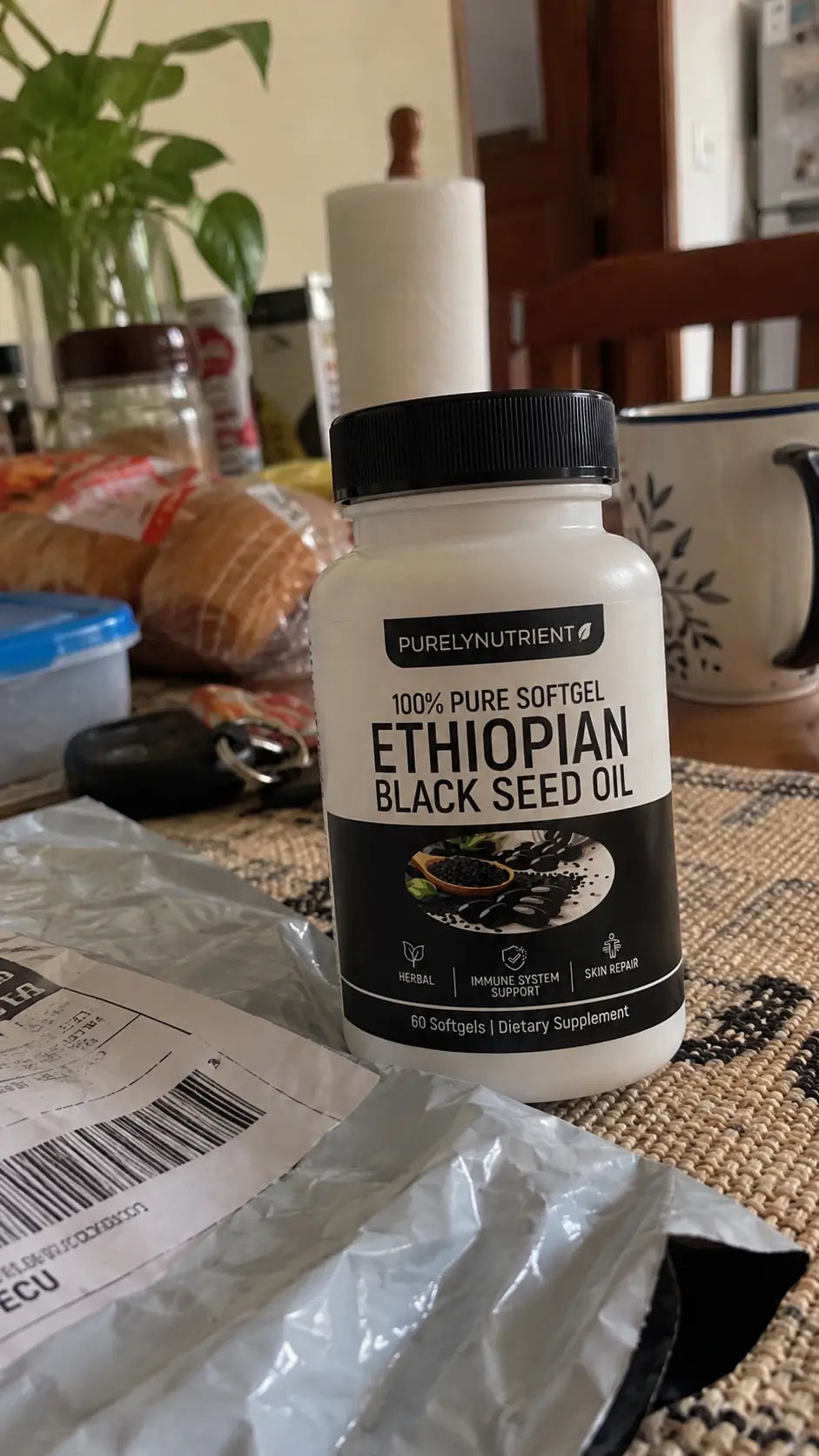 Cliente usando el aceite de semilla negra